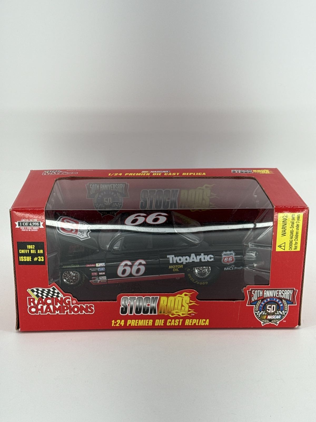 Racing Champions Stock Rods 1962 Chevy Bel Air 1:24 NASCAR 50th Anniv #66