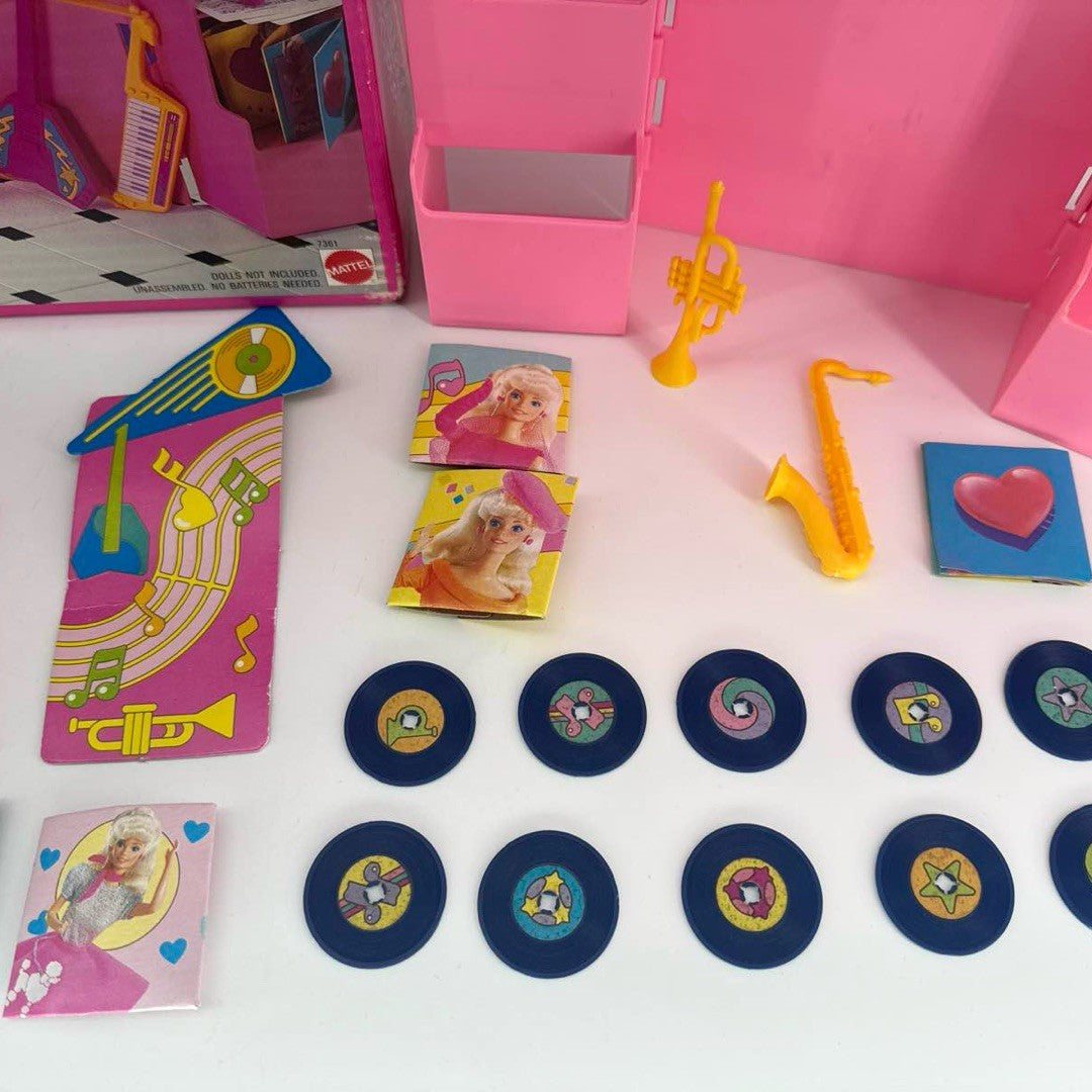 1987 Mattel Barbie Music Shop Playset #7361 Box Accys