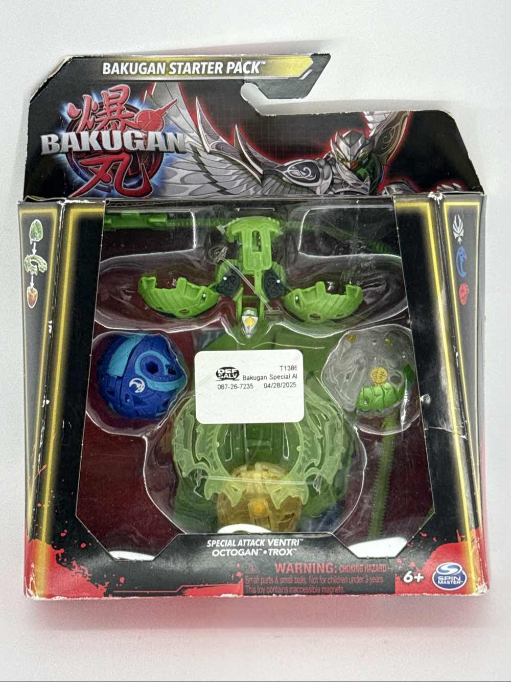 Bakugan Starter Pack Special Attack Ventri Octogan Trox Gen 3 3-Pack NEW
