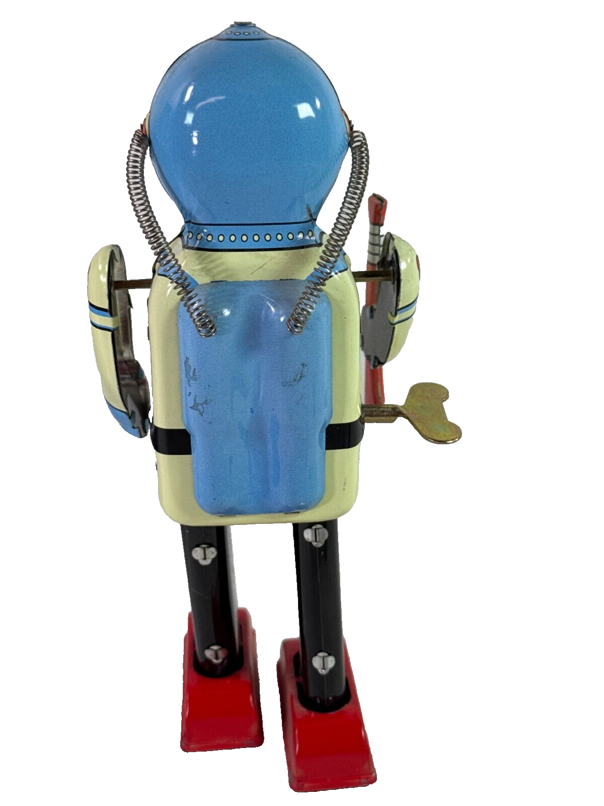 Vintage Schylling Inter Planet Space Captain Tin Wind-Up Toy w/ Box MS402