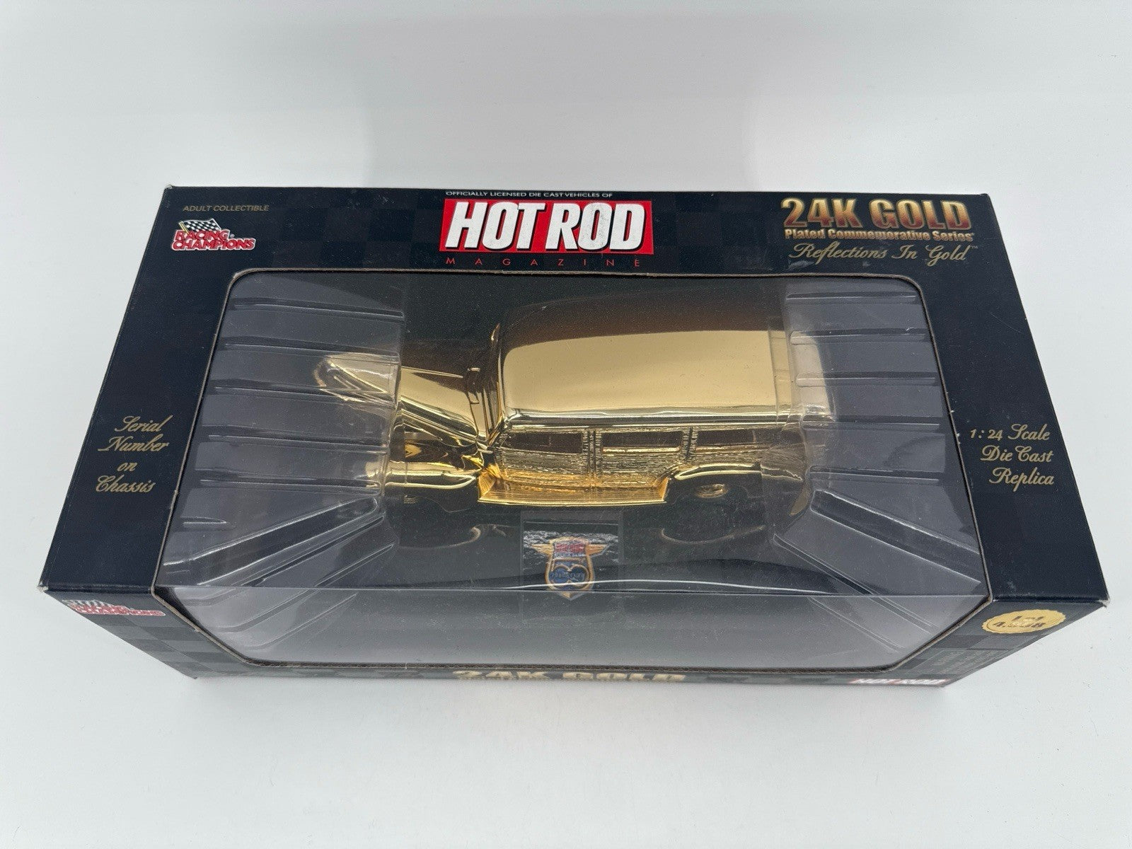 Racing Champions Hot Rod 24K Gold Plated 1:24 Die Cast 1 of 4,998 Reflections