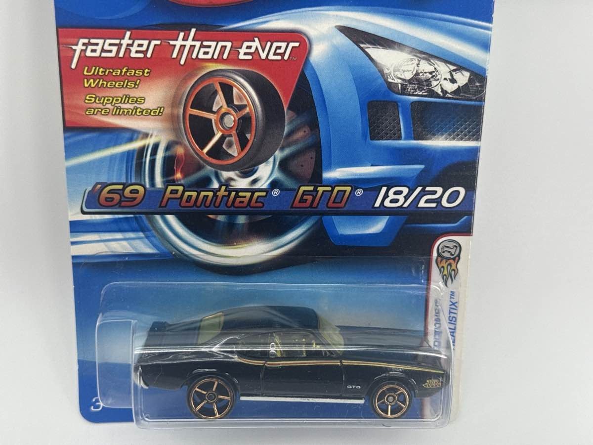 HW 2005 First Editions '69 Pontiac GTO Realistix Black 18/20 G6732