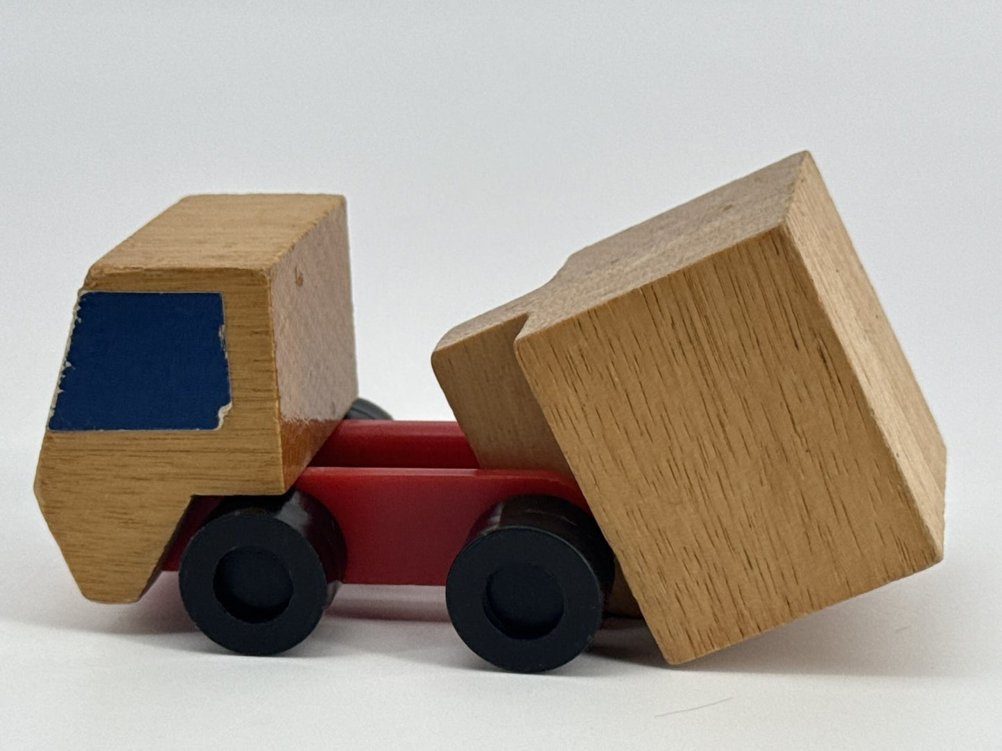1971 Mattel Wooden Block Truck 8700-01 Korea Blue Delivery