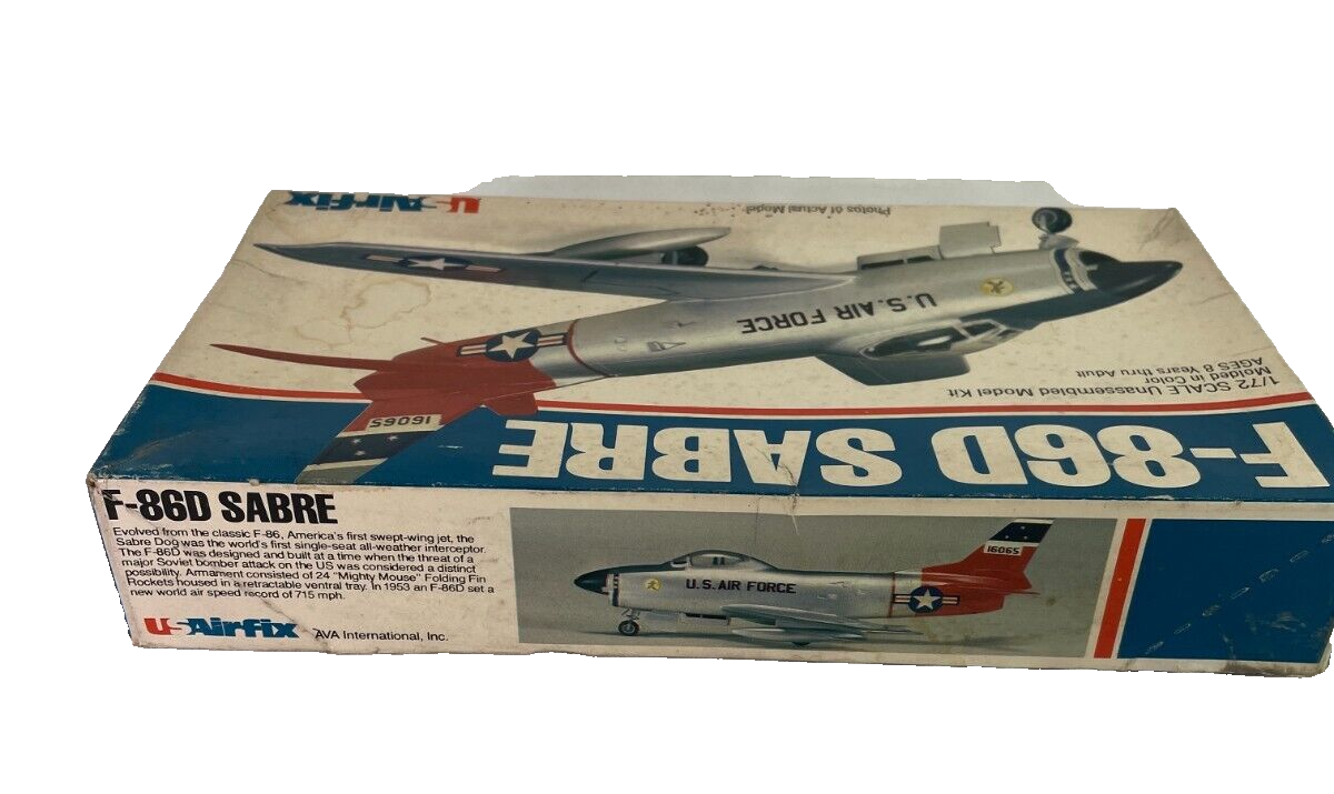 Vintage U-AirFix F-86D Sabre 1/72 Model Kit – Complete & Classic!