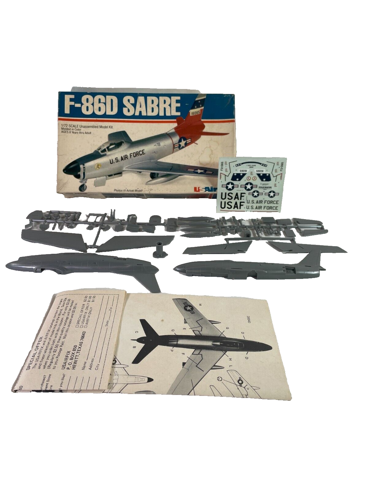 Vintage U-AirFix F-86D Sabre 1/72 Model Kit – Complete & Classic!