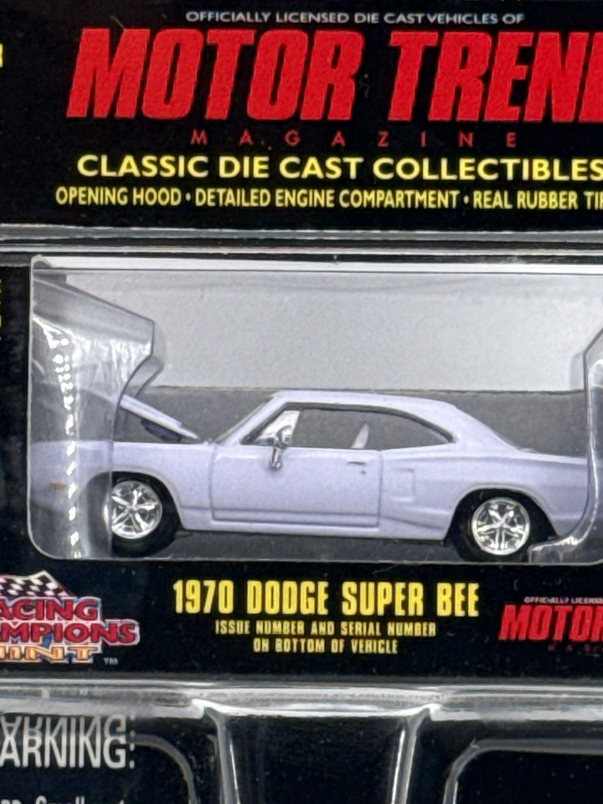 Vintage Racing Champions Mint 1970 Dodge Super Bee Die Cast Car Motor Trend New