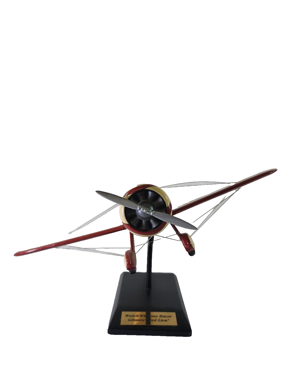 Wedell Williams Racer Gilmore Red Lion Wooden Airplane Model Vintage Collectible
