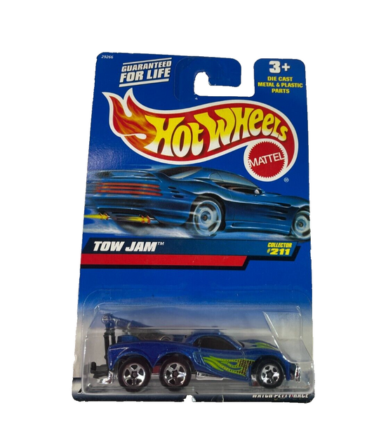 Hot Wheels Tow Jam Blue Tow Truck Custom Graphics Diecast Metal Collector #1419