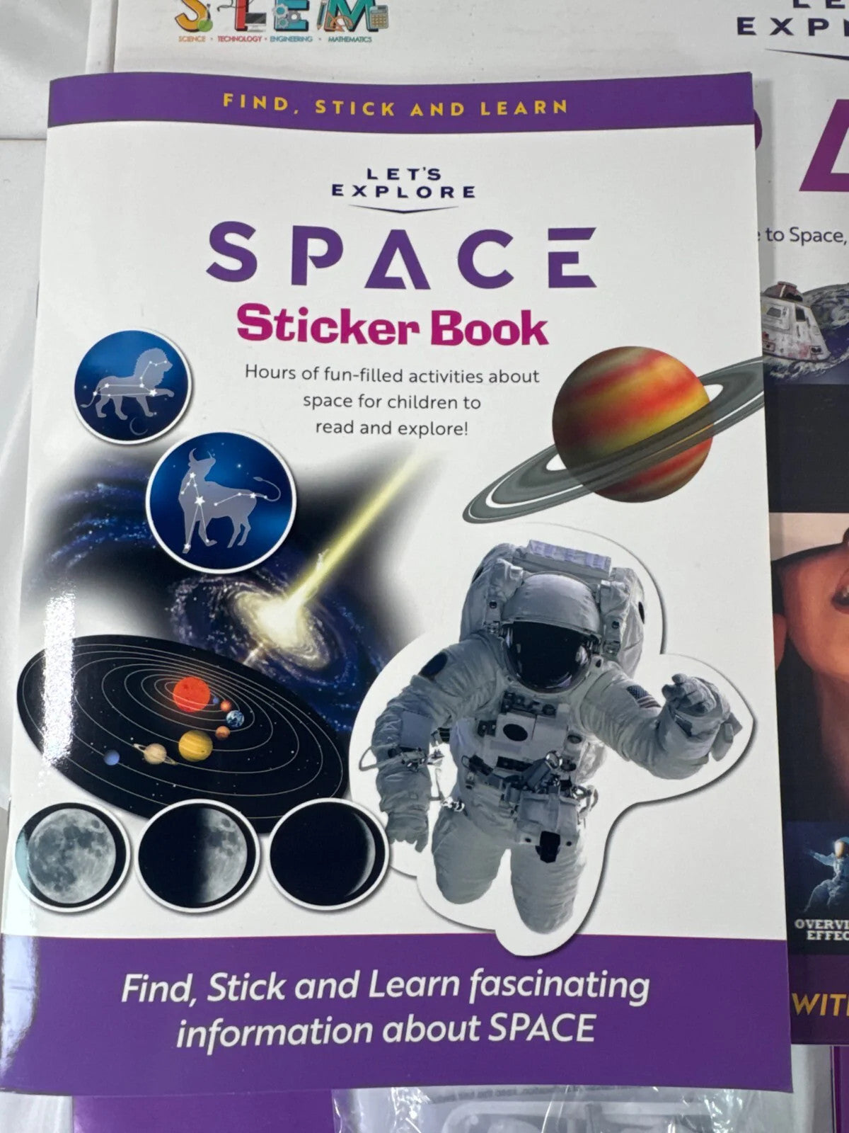Let's Explore VR Headset Space STEM Kit Books Cube Model