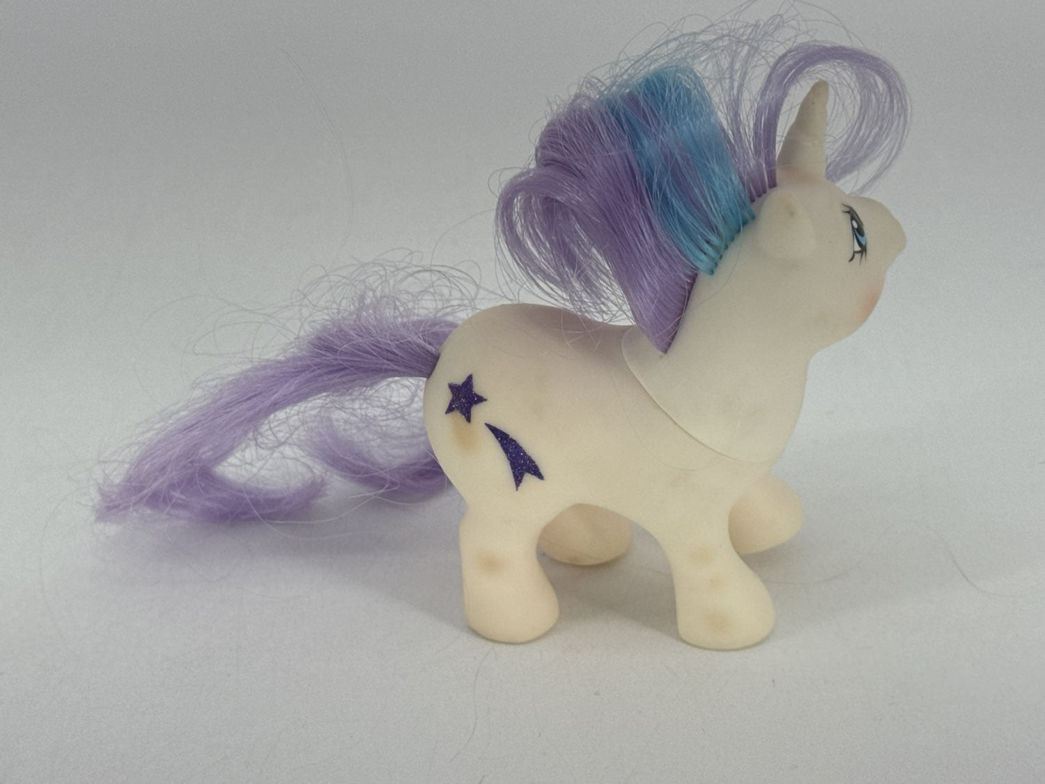 1984 MLP G1 Baby Glory Unicorn White Purple Blue Hair Hasbro