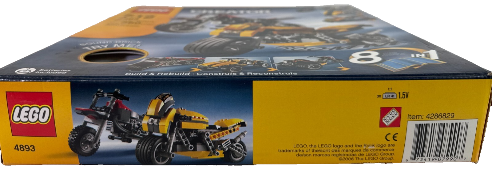 LEGO Creator 4893 Revvin' Riders Motorcycle Chopper 8in1 Sound Brick 360pcs Seal