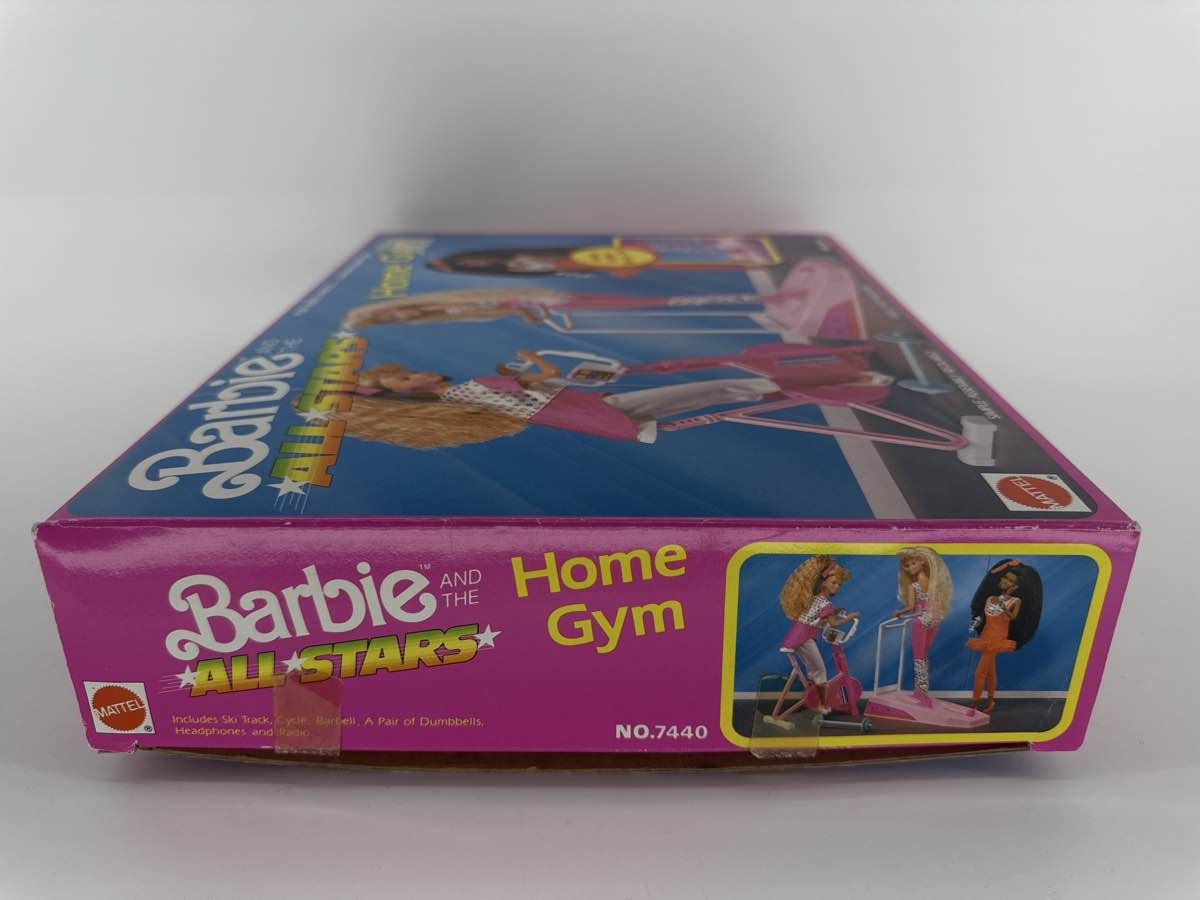 Barbie All Stars Home Gym Playset Mattel 1989 #7440 Box & Accs