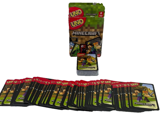 Minecraft UNO Card Game Mattel Creeper Special Rule TNT Party Gift