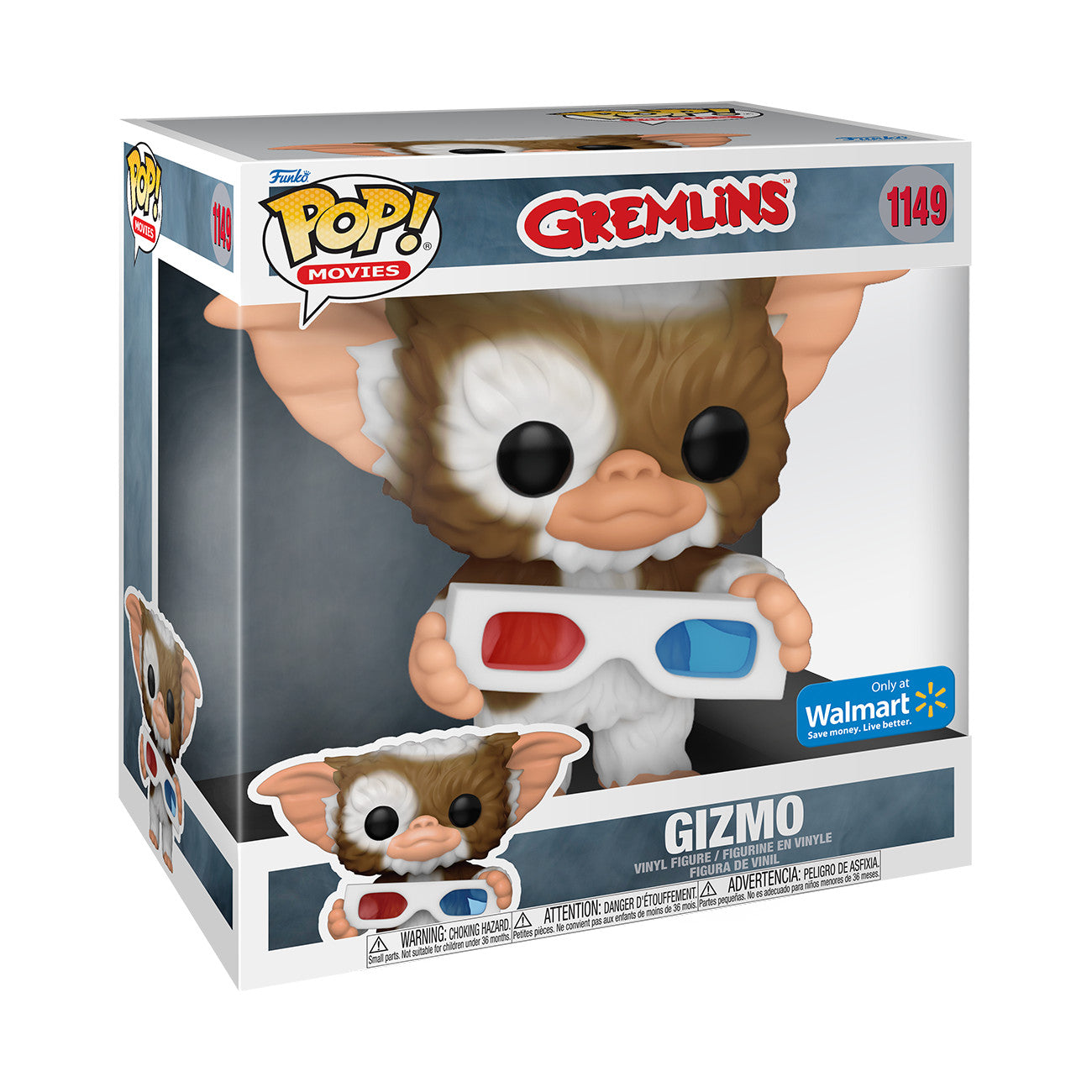 Funko Pop Movies Gremlins 10" Jumbo Gizmo 1149 Walmart Exclusive Vinyl Figure